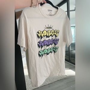 MONET Skateboards Mens M T-shirt Size Medium Graffiti white Halo